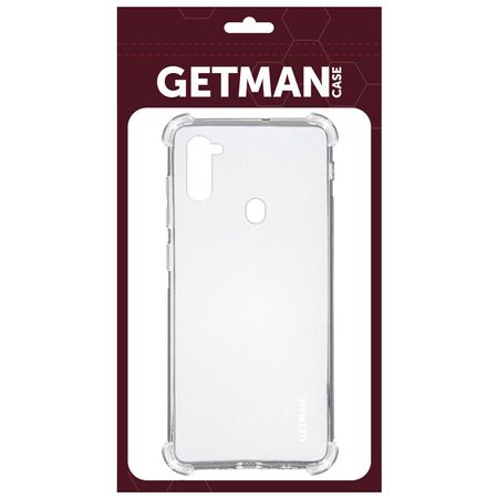 TPU чехол GETMAN Ease logo усиленные углы для Samsung Galaxy A11, Бесцветный (прозрачный)