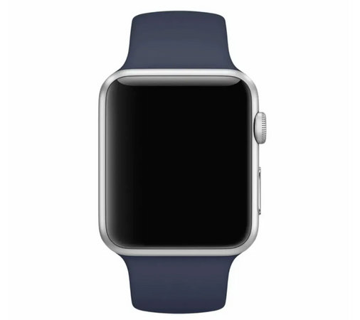 Ремешок силиконовый для Apple Watch 42 / 44 / 45 / 49 AAA+, Темно Синій