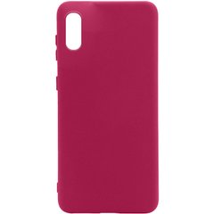 Чехол Silicone Cover Full without Logo (A) для Samsung Galaxy A02, Бордовый / Marsala