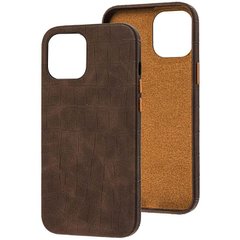 Кожаный чехол Croco Leather для Apple iPhone 13 Pro Max (6.7"), Brown