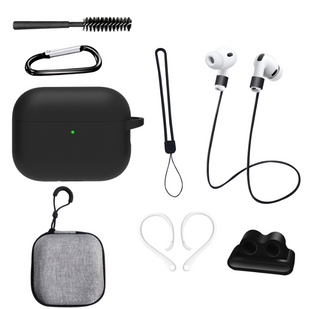 Комплект аксессуаров для AirPods Pro 3 (2025): чехол, фиксаторы, шнур, чориний