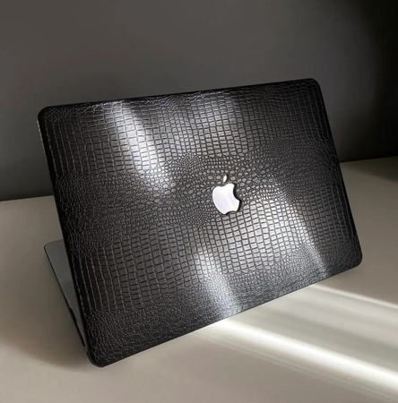 Чохол накладка шкіряна MacBook Pro 16.2 A2485 | A2780, Темно синій