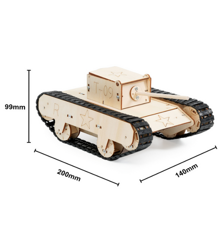 Дерев'яний DIY набір для складання дистанційно керованого танка