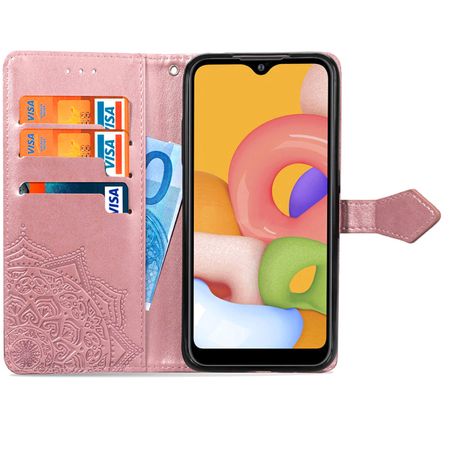 Кожаный чехол (книжка) Art Case с визитницей для Xiaomi Redmi Note 9 / Redmi 10X, Розовый