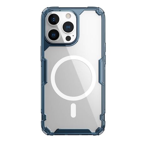 TPU чехол Nillkin Nature Pro Magnetic для Apple iPhone 13 Pro (6.1"), Синий (прозрачный)