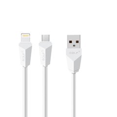 USB Cable Golf Diamond 2in1 iPhone 6/microUSB White (GC-27w)