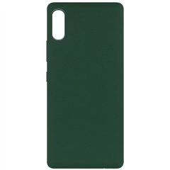 Чехол Silicone Cover Full without Logo (A) для Samsung Galaxy A02, Зеленый / Dark green