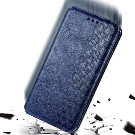 Кожаный чехол книжка GETMAN Cubic (PU) для Samsung Galaxy A10s, Синий