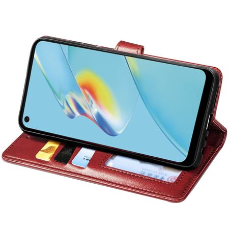 Кожаный чехол книжка GETMAN Gallant (PU) для Oppo A54 4G, Красный