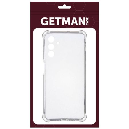 TPU чехол GETMAN Ease logo усиленные углы для Samsung Galaxy A13 4G, Бесцветный (прозрачный)