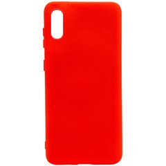 Чехол Silicone Cover Full without Logo (A) для Samsung Galaxy A02, Красный / Red