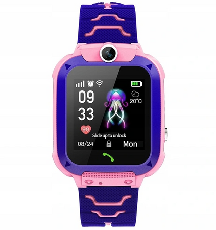 Дитячий смарт голдинник (Звінки+SOS+GPS) Q12(4G), Pink