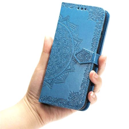 Кожаный чехол (книжка) Art Case с визитницей для Xiaomi Redmi Note 9 / Redmi 10X, Синий
