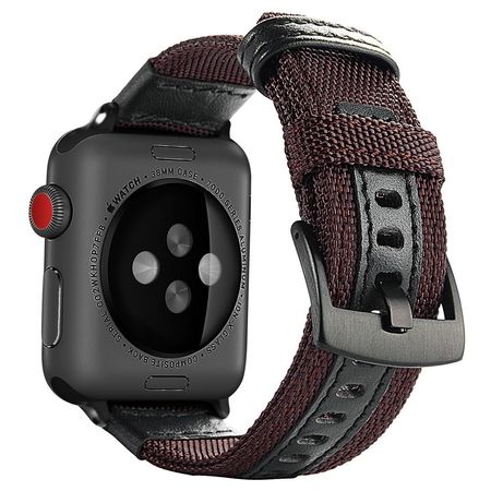 Ремешок Нейлоновый BlackPink Оксфорд для Apple Watch 42/44mm, Коричневый