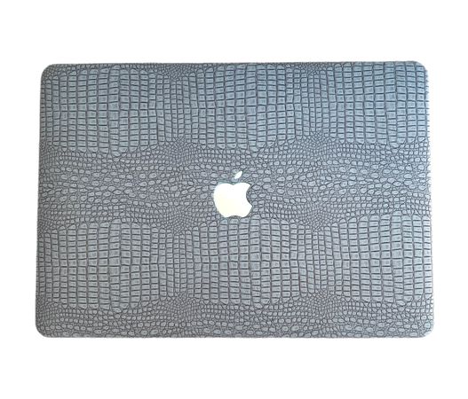 Чехол накладка кожаная на MacBook Pro 16.2 A2485 | A2780, Голубой