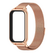 Металевий ремінець Milanese + корпус для Redmi Band 3 / Mi Band 9 Active , золотий