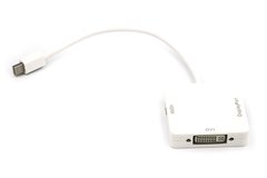 Кабель-переходник PowerPlant mini DisplayPort (Thunderbolt) - DisplayPort, HDMI, DVI 0.2 м