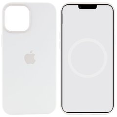 Чехол Silicone case (AAA) full with Magsafe and Animation для Apple iPhone 12 Pro Max (6.7"), Белый / White