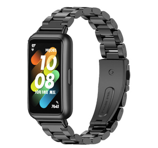 Металевий ремінець з застібкою для Huawei Band 8/9/10, Чорний 3х