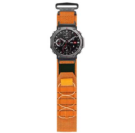Тактичний нейлоновий ремінець для Amazfit T-Rex 3 (22 мм) з липучкою MOLLE, Сірий