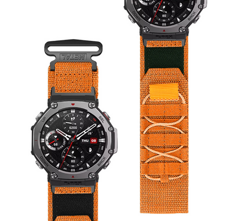 Тактичний нейлоновий ремінець для Amazfit T-Rex 3 (22 мм) з липучкою MOLLE, Сірий