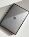 Пластиковая накладка c силиконовым бампером для Macbook Pro 16.2 M2/3/4 A2485, A2780, Прозрачный + Серый бампер