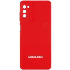 Чехол Silicone Cover Full Camera (AA) для Samsung Galaxy A03s, Красный / Red