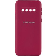 Чехол Silicone Cover My Color Full Camera (A) для Samsung Galaxy S10, Бордовый / Marsala