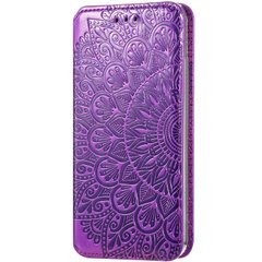 Кожаный чехол книжка GETMAN Mandala (PU) для Samsung Galaxy M51, Фиолетовый