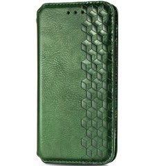 Кожаный чехол книжка GETMAN Cubic (PU) для Samsung Galaxy A21s, Зеленый