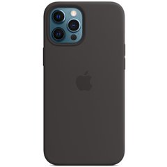 Чехол Silicone case (AAA) full with Magsafe and Animation для Apple iPhone 12 Pro Max (6.7"), Черный / Black