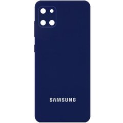 Чехол Silicone Cover Full Camera (AA) для Samsung Galaxy Note 10 Lite (A81), Темно-синий / Midnight blue