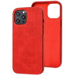 Кожаный чехол Croco Leather для Apple iPhone 12 Pro Max (6.7"), Red