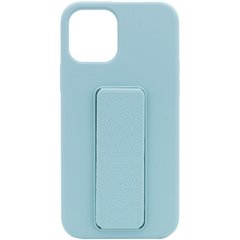 Чехол Silicone Case Hand Holder для Apple iPhone 12 Pro Max (6.7"), Бирюзовый / Ice Blue