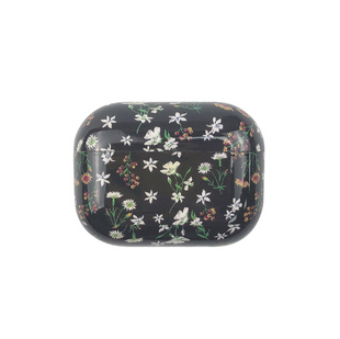 Чохол пластиковий BlackPink для AirPods PRO Flower Series, Black/Green