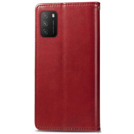 Кожаный чехол книжка GETMAN Gallant (PU) для Xiaomi Poco M3, Красный
