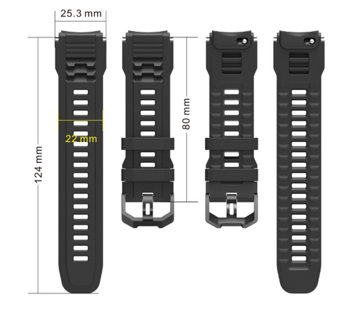 Силіконовий ремінець Armor Sport із захисним корпусом для Amazfit T-Rex 3 Pro, 22 мм, синій