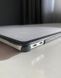 Пластиковая накладка c силиконовым бампером для Macbook Pro 16.2 M2/3/4 A2485, A2780, Прозрачный + Черный бампер