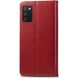 Кожаный чехол книжка GETMAN Gallant (PU) для Samsung Galaxy A03s, Красный