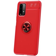 TPU чехол Deen ColorRing под магнитный держатель (opp) для Xiaomi Redmi Note 9 4G / 9 Power / 9T, Красный / Красный