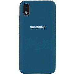 Чехол Silicone Cover Full Protective (AA) для Samsung Galaxy M01 Core / A01 Core, Синий / Cosmos Blue