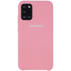 Чехол Silicone Cover (AAA) для Samsung Galaxy A31, Розовый / Light pink