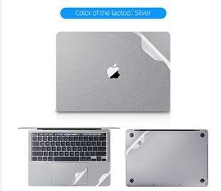 Виниловое покрытие наклейка для MacBook (Крышка, Низ, Трекпад, Внутренняя часть), MacBook Air A1932, A2337 Silver