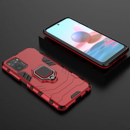 Ударопрочный чехол Transformer Ring for Magnet для Xiaomi Redmi Note 10 / Note 10s, Красный / Dante Red