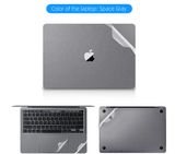 Виниловое покрытие наклейка для MacBook (Крышка, Низ, Трекпад, Внутреняя часть), MacBook Pro A1989, A2159 Silver