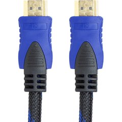 Видео кабель PowerPlant HDMI - HDMI, 1.5м, позолоченные коннекторы, 1.3V, Nylon