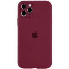 Чехол Silicone Case Full Camera Protective (AA) для Apple iPhone 12 (6.1"), Бордовый / Plum
