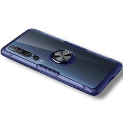Чехол Deen CrystalRing for Magnet (opp) для Xiaomi Mi 10 / Mi 10 Pro, Бесцветный / Синий