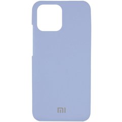 Чехол Silicone Cover Full Protective (AAA) для Xiaomi Mi 11 Lite, Голубой / Lilac Blue
