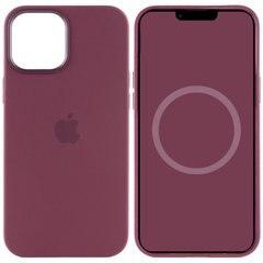 Чехол Silicone case (AAA) full with Magsafe and Animation для Apple iPhone 12 Pro Max (6.7"), Бордовый / Plum